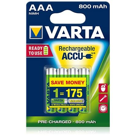 Varta 56703 Nabíjateľná batéria AAA Nikel-Metal Hydrid (nimh) (56703)