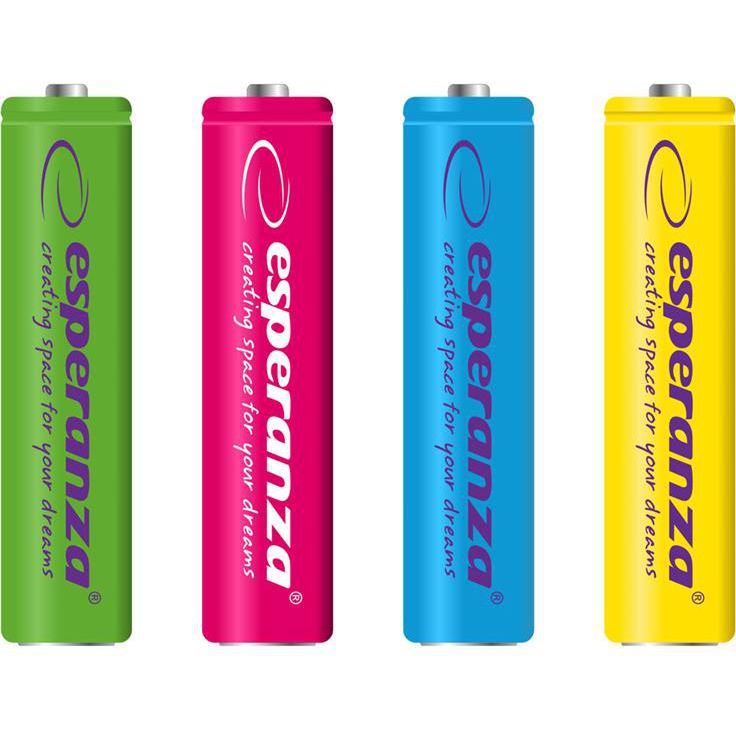 Akumulátor nikl-metal-hydridový (NiMH) Esperanza AAA (R3) 1000 mAh 4 (EZA107 - 5901299923436)
