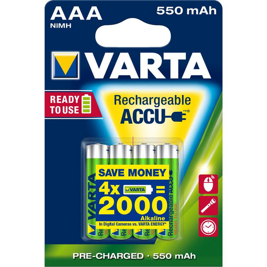 Varta Ready2Use HR03 4pcs Nabíjateľná batéria AAA Nikel-Metal Hydrid (nimh) (56743101404)