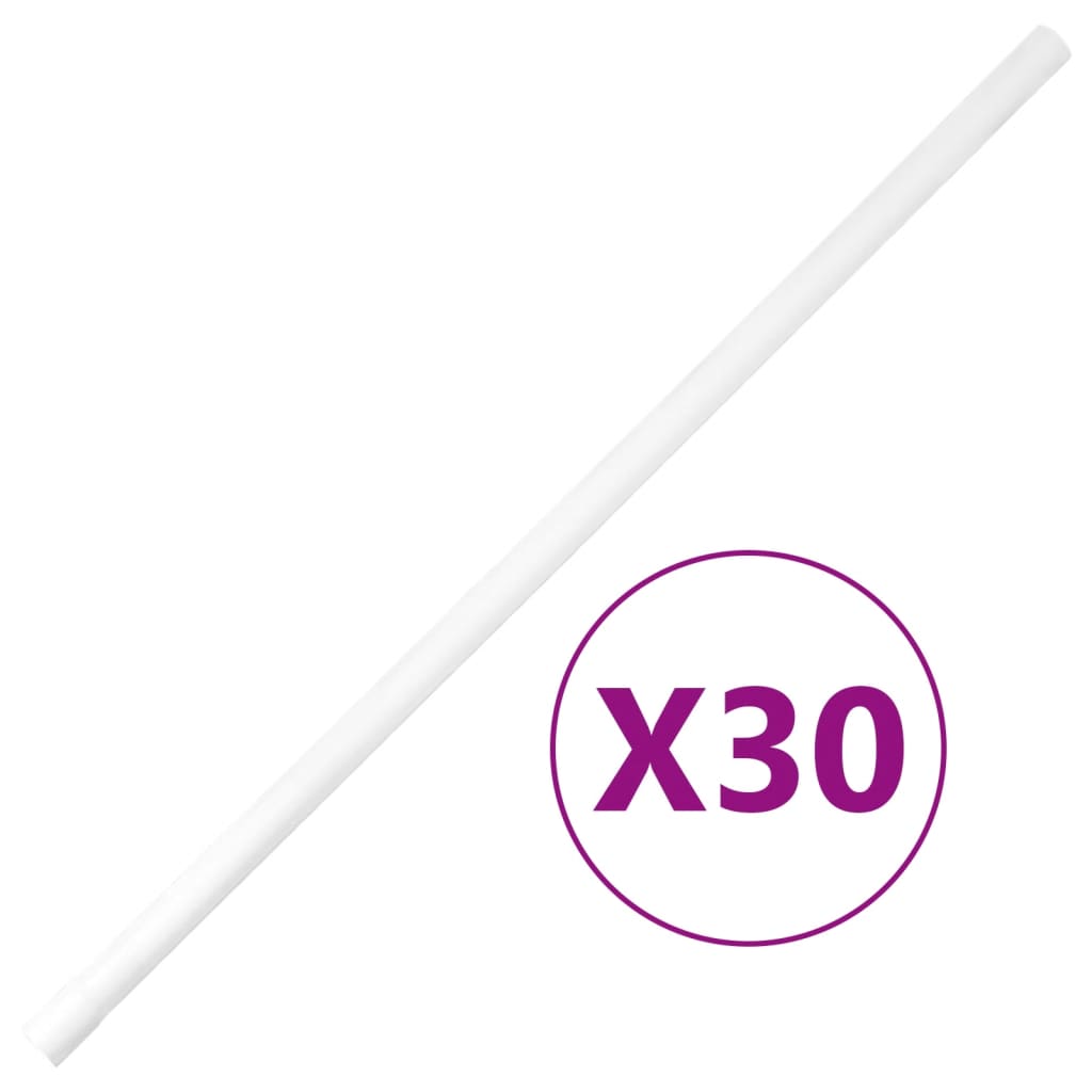 Vidaxxl cable ducts with clamps ø25 mm 30 m PVC