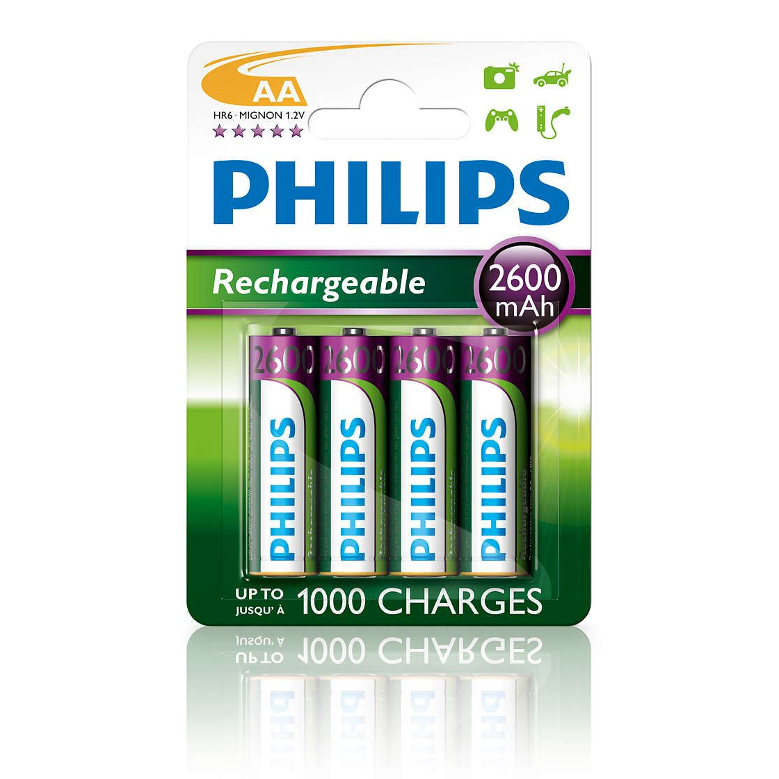 Philips Rechargeables R6B4B260/10 baterka Nabíjateľná batéria Nikel-Metal Hydrid (nimh) (R6B4B260/10)