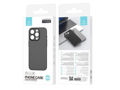Techancy Capa Para Telemóvel Ultra Fina Em Fibra De Carbono KX5603, Compatível Com Iphone 14 Plus, Material Pp De 0,5 Mm.